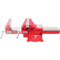 Стальные тиски FORCEKRAFT поворотные с наковальней 6"-150мм 47013 FK-6540106