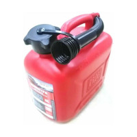 Канистра 5 л, красная для топлива в комплекте с крышкой и лейкой 3ton 55297