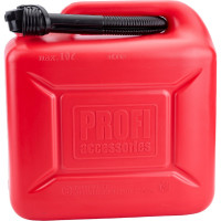 Канистра 10 л, красная для топлива в комплекте с крышкой и лейкой 3ton 55298
