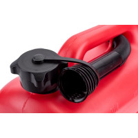 Канистра 10 л, красная для топлива в комплекте с крышкой и лейкой 3ton 55298