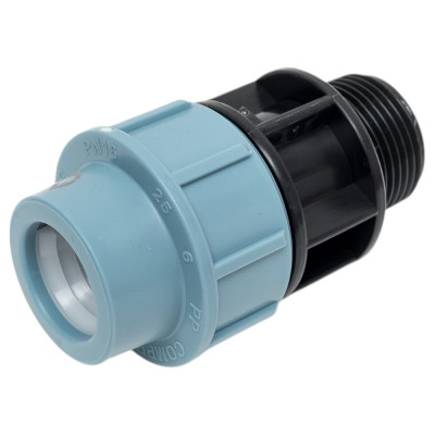 Муфта ПНД компрессионная с наружной резьбой (25 ммx1") AV Engineering AVE1062501