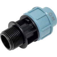 Муфта ПНД компрессионная с наружной резьбой (25 ммx1") AV Engineering AVE1062501