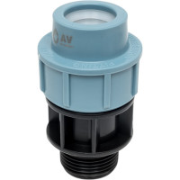 Муфта ПНД компрессионная с наружной резьбой (25 ммx1") AV Engineering AVE1062501