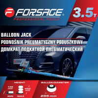 Подкатной пневматический домкрат Forsage 3.5т F-YHQD-3WT-270B(51125)  F-YHQD-3WT-270B NEW /3,5/(51125)