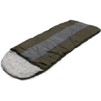 Спальный мешок с подголовником Следопыт Traveller XL, 190+35x85 см, 3-слойный, хаки PF-SB-33