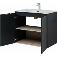 Подвесная тумба Aquanet Алвита new 80 2 двери, антрацит 00277527