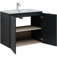 Подвесная тумба Aquanet Алвита new 80 2 двери, антрацит 00277527