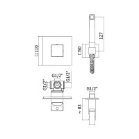 Смеситель с гигиеническим душем Paffoni KITDUP112NO 00285854