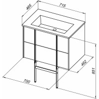 Тумба ALLEN BRAU REALITY 71 anthracite matt 00274378 1.32004.AM