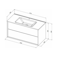 Тумба Aquanet Lino 100 00287545