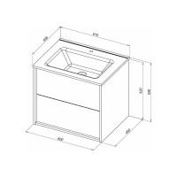 Тумба Aquanet Lino 60 (Flat) белый глянец 00287540