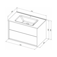 Тумба Aquanet Lino 80 00287542