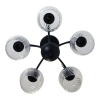 Светильник ЭЛЕТЕХ Берта 151 черный муар (Плафон 8270) НСБ 01-5x60-132 Е27 ИУ 1005404647