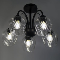 Светильник ЭЛЕТЕХ Берта 151 черный муар (Плафон 8270) НСБ 01-5x60-132 Е27 ИУ 1005404647