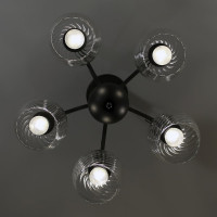 Светильник ЭЛЕТЕХ Берта 151 черный муар (Плафон 8270) НСБ 01-5x60-132 Е27 ИУ 1005404647