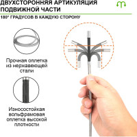 Управляемый видеоэндоскоп iCarTool экран 4.5", 1Мп, 1280x720, 1 м, 4 мм зонд, поворот камеры 360° IC-VC1042W