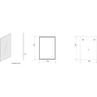 Зеркало с подсветкой и подогревом Art&Max Firenze 500x700 AM-Fir-500-700-DS-F-H