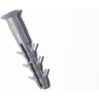 Дюбель с ударным шурупом МВИС Крепежные системы дюбель-гвоздь с усами, 6x40 мм, полипропилен, потай., 100 шт. ДБМ0640П