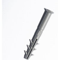 Дюбель с ударным шурупом МВИС Крепежные системы дюбель-гвоздь с усами, 6x60 мм, полипропилен, потай., 100 шт. ДБМ0660П