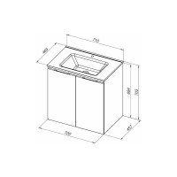 Тумба Aquanet Алвита new 70 подвесная 00303904