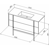 Тумба ALLEN BRAU REALITY 121 рapyrus white matt 00274408 1.32008.PWM