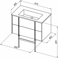 Тумба ALLEN BRAU REALITY 81 рapyrus white matt 00274387 1.32005.PWM