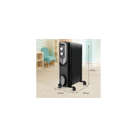 Масляный обогреватель SONNEN Dfn-09bl, 2000 Вт, 9 секций, черный, 455311