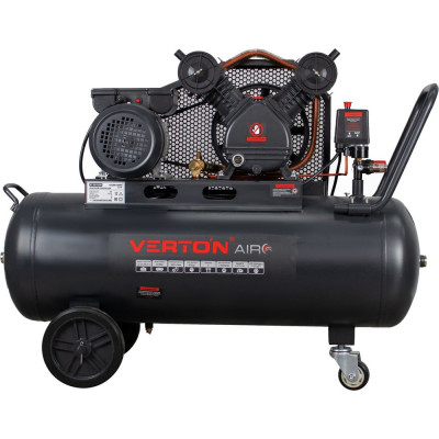 Компрессор VERTON Air AC-100/450RV, 230/50 В/Гц, 100 л, 10б, 2.2 кВт, 1000об/мин  01.14017.15125