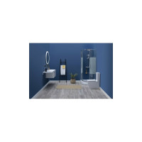 Душевой уголок Aquanet AE10-Q-90x90U-CP Practic 900x900мм, 1/4 R550, хром, полоска, 6 мм 00243615