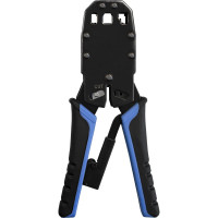 Инструмент ExeGate EX-T2008R для обжима RJ-45, RJ-11, 12, с храповым механизмом, прямой ход обжимки 293155