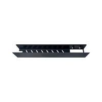 Полка Aquanet Магнум 500x120x100, с крючками, черный матовый (274189) 00274189