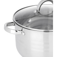 Кастрюля VETTA Фултон 24x14 см, 5.4 л, со стеклянной крышкой 822-115