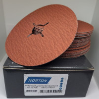 Фибровый диск QUANTUM 3 125x22 мм, Р80, 25 шт NORTON 78072770597
