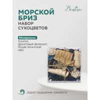 Набор сухоцветов из натуральных материалов Вещицы, с ароматом морского бриза, Д130 Ш130 В60, короб YW-SUH20