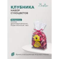 Набор сухоцветов из натуральных материалов Вещицы, с ароматом клубники, Д100 Ш75 В155, пакет YW-SUH47