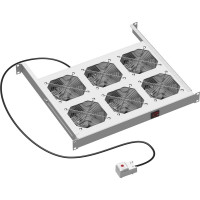 Вентиляторный модуль DKC 19" 6 вентиляторов с термостатом для 19" it-корпусов дкс серии sti/cqe, ral7035 R519VSIT6FT