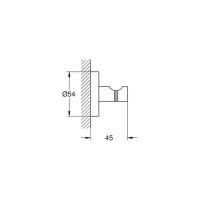 Крючок для халата Grohe холодный рассвет матовый 40364gn1 00000077697