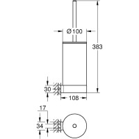 Туалетный ершик Grohe Selection хром 41076000