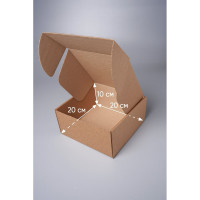 Самосборная картонная коробка PACK INNOVATION 20x20x10 см, объем 2 л, 50 шт. IP0GKSS202010-50
