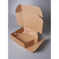 Самосборная картонная коробка PACK INNOVATION 25x25x10 см, объем 6.3 л, 20 шт. IP0GKSS252510-20
