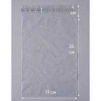 Курьерский пакет PACK INNOVATION прозрачный, 170x240, 500 шт. IP00KPKKWH170240.30-500
