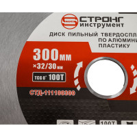 Диск пильный по алюминию стд-111 300х32/30 мм, 100Т Strong стд-111100300