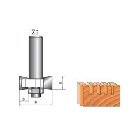 Фреза кромочная фальцевая с нижним подшипником PROFI стф-1023А 33x2 мм, хв-к 8 мм Strong стф-1023А0020