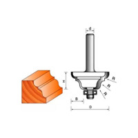 Фреза кромочная фигурная с нижним подшипником СТФ-2013 38х16х8 мм, R 4 мм Strong стф-20130038