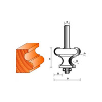 Фреза кромочная фигурная с нижним подшипником СТФ-2019 32х20х8 мм, R 4 мм Strong стф-20190032