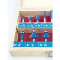 Набор твердосплавных фрез по дереву 15А 15 шт Strong стф-8323