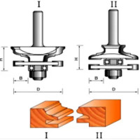Фреза комбинированная рамочная СТФ-3504 46х24х8 мм, 2 шт Strong стф-35040008
