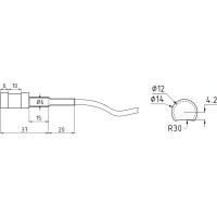 Датчик температуры накладной КЭАЗ OptiSensor ALTF1-PT1000-PVC-2 285966