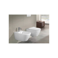 Подвесной безободковый унитаз Villeroy & Boch Subway 2.0 с крышкой-сиденьем Slimseat 5614R2R1