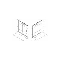 Шторка для ванны Aquanet AE10-B-160H150U-CP Practic 1600 мм, хром, полоска, 6 мм 00243612